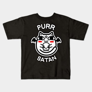 Purr Satan - Black Kids T-Shirt